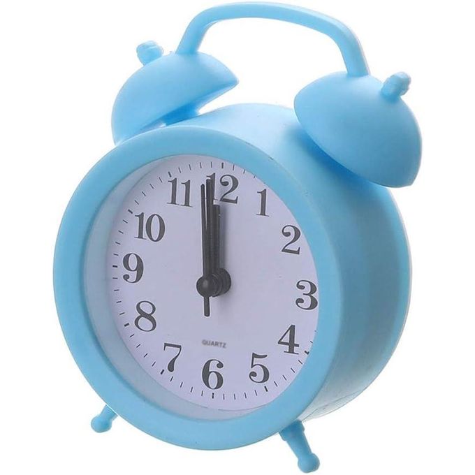 Analog Alarm Clock Quartz Movement Alarm Clock Electronic Round Number Double Bell Desk Table Digital Quartz Clock for Bedroom Home Decoration Portable Alarm Clock