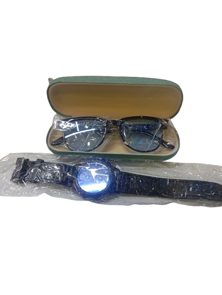 Blue Light Block Glasses Men & Women Anti Eye Strain Headache Computer Video Gaming Glasses  + a free casing and a wrist watch