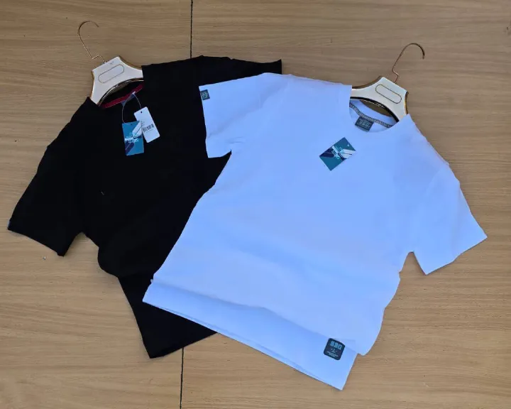 Unisex Round Neck Plain T-Shirts High Quality polo tshirt tee short sleeve tshirt