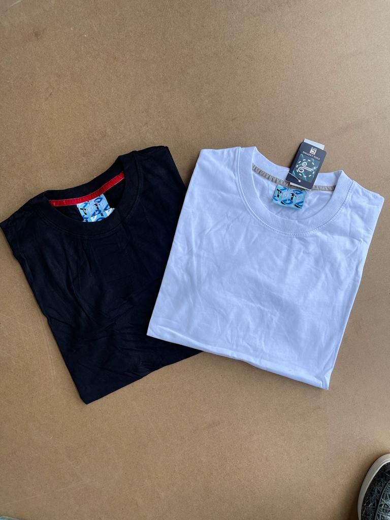 Unisex Round Neck Plain T-Shirts High Quality polo tshirt tee short sleeve tshirt