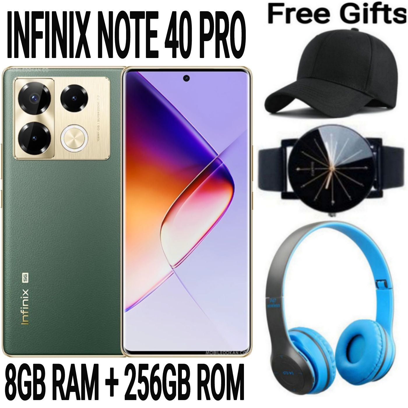 [SUPER DEALS] INFINIX NOTE 40 PRO 256GB+16GB (8+8)GB RAM 6.78" Screen Dual SIM Phone 5000mAh Battery 70W Charging 108MP Camera Android 14 + FREE QUALITY GIFTS