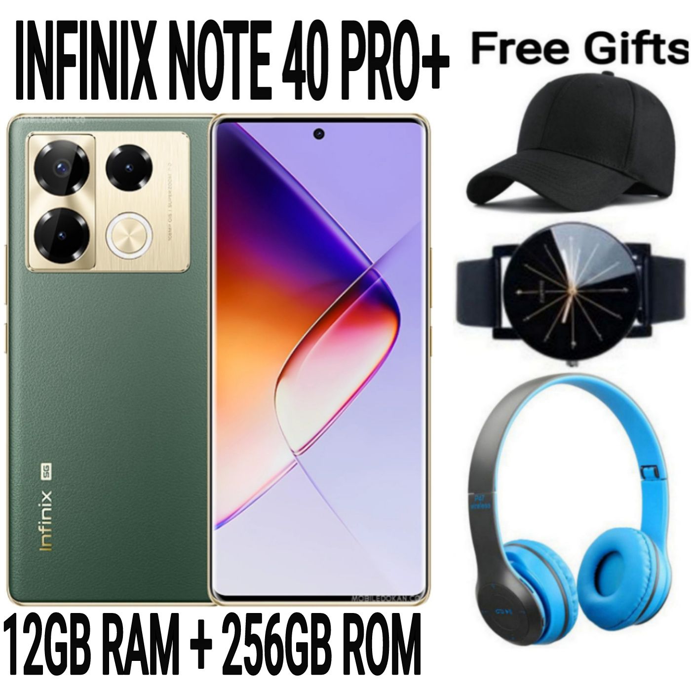[SUPER DEALS] INFINIX NOTE 40 PRO+ 256GB+24GB (12+12)GB RAM 6.78" Screen Dual SIM Phone 5000mAh Battery 70W Charging 108MP Camera Android 14 + FREE QUALITY GIFTS