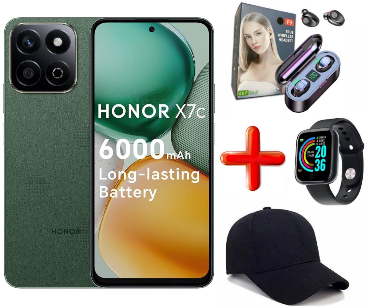 [SUPER DEALS!!!] HONOR X7c 4G 256GB ROM Storage + 8GB RAM 6.77" TFT 120Hz LCD Display 108MP+8MP Camera Snapdragon 685 Processor Android 14 5200mAh 35W Battery Fingerprint Dual SIM + FREE GIFTS