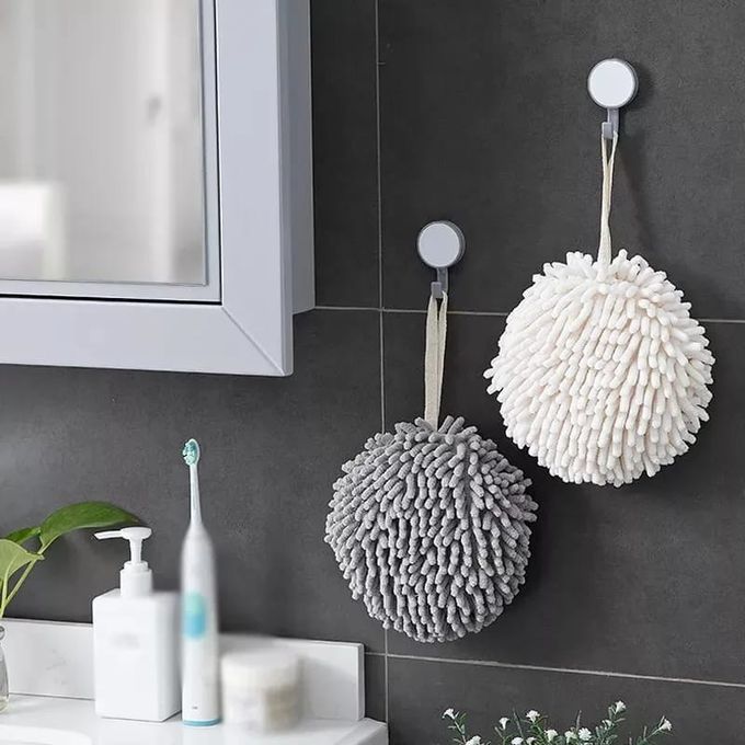 Chenille Hand Towel, Soft Absorbent Microfiber, Hand Drying Towels Ball, Hanging Cleaning Towels, Fast Drying Cloths for Kitchen