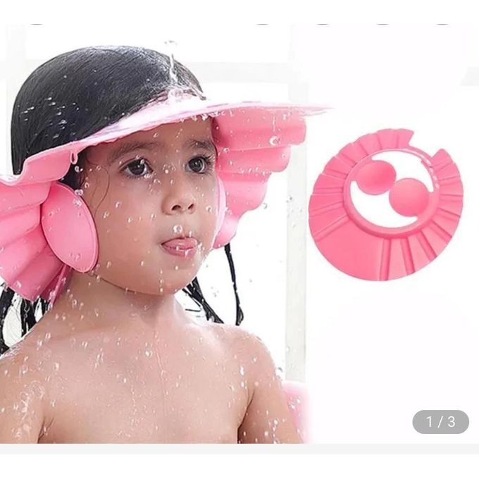 Baby Shower Cap Bathing Protection Adjustable Hair Washing Hat Silicone Bath Head Cap Visor Cap Waterproof Shampoo Cap Soft Bathing Hat for Toddlers Kids Baby With Ear Protection