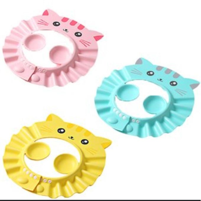 Baby Shower Cap Bathing Protection Adjustable Hair Washing Hat Silicone Bath Head Cap Visor Cap Waterproof Shampoo Cap Soft Bathing Hat for Toddlers Kids Baby With Ear Protection
