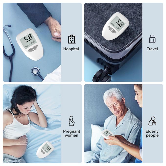 Smart Blood Glucose Meter Accurate Blood Glucose Meter Diabetes Home Blood Glucose Test Kit Blood Glucose Tester with Blood Glucose Meter + 50 Test Strips + 50 Needles + Blood Collection Pen
