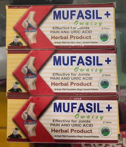 3Pack Pure Herbal Natural Mufasil Plus Tablets for Uric acid and joint pain relief