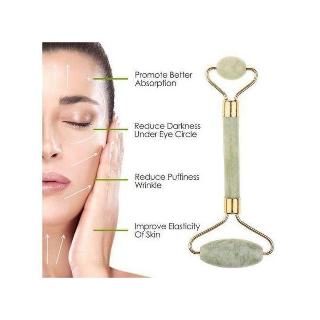 Jade Face Roller Gua Sha Facial Massage Kit