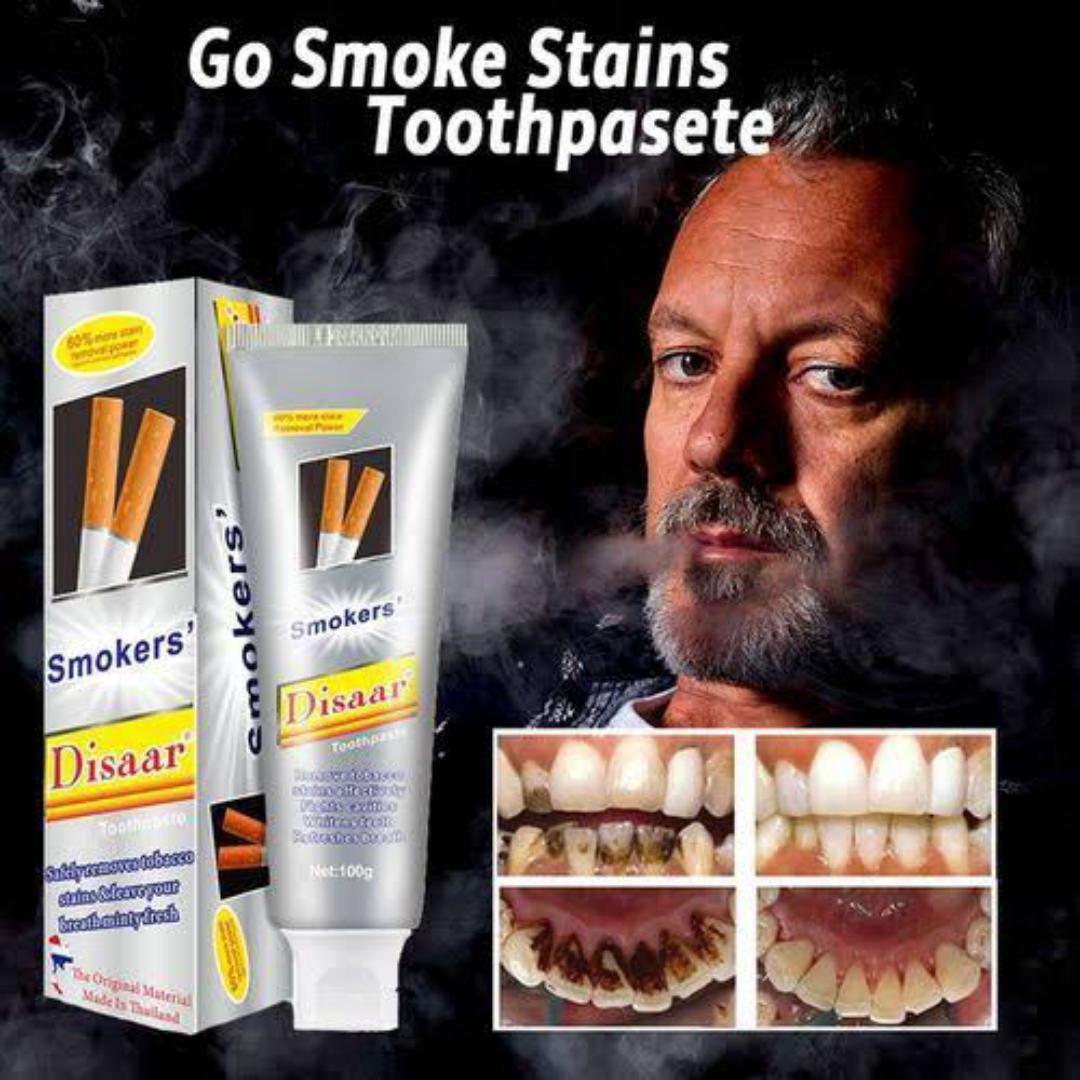 Smokers Toothpaste Removes Tobacco, Tea, Coffee Stains. Eliminates all Odours