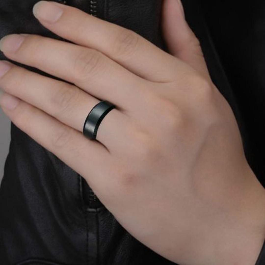 Exclusive discounts for Titanium Unisex Black Ring