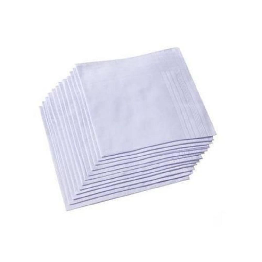 12 Pack Cotton Handkerchiefs, 100% Cotton Unisex