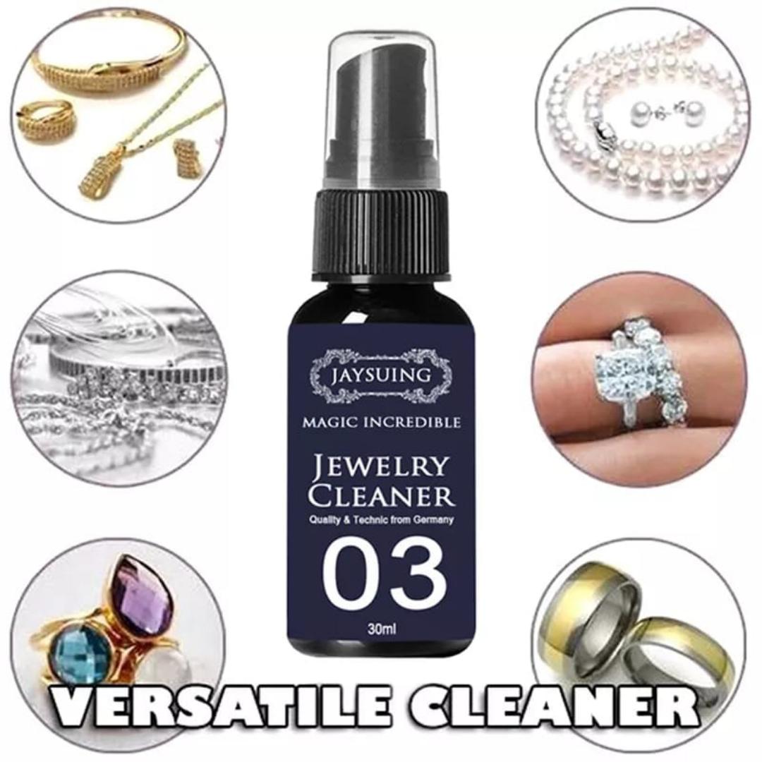 Jaysuing Anti-Tarnish Quick Jewellery Cleaning Spray, Concentrate Jewelry Cleaner Solution, Restores Shine and Brilliance to Jewelry, for Watch Diamond Silver Gold Jewelry Cleaner