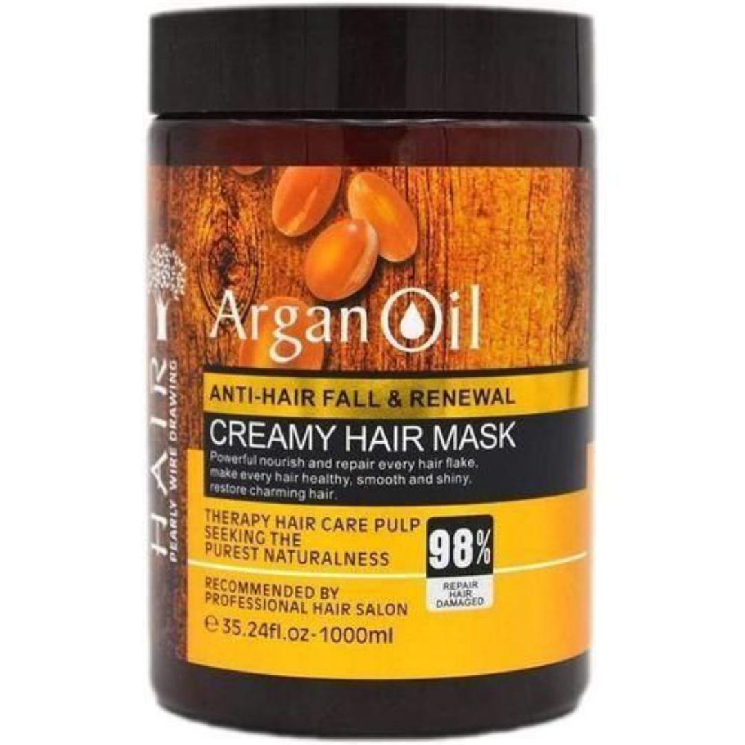 Keratin Argan Oil Anti- Hair Fall And Renewal Creamy Hair Mask Treatment- 1kg