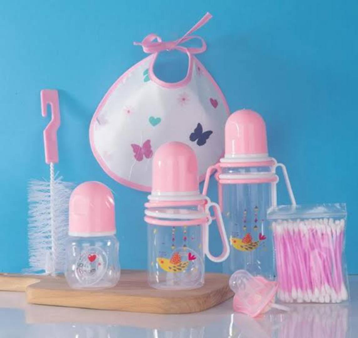 Newborn Milk Bottle 7 Pcs Baby Feeding Set DIY Baby Gift Set