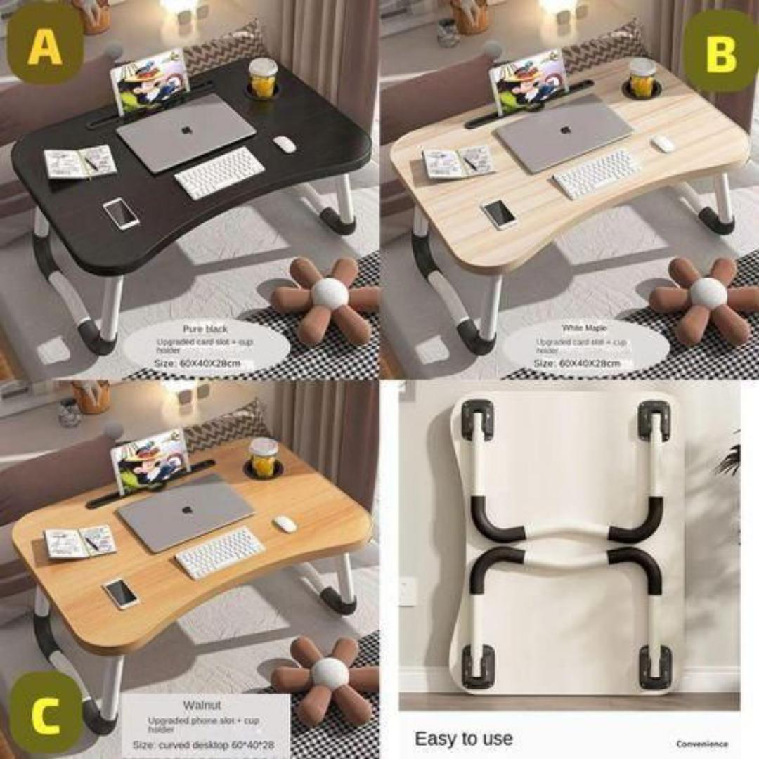 Foldable Portable Computer Laptop Stand Desk Work Study Table Bed Serving Breakfast Table
