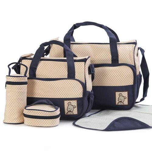 5PCS Diaper Bag Tote Set Baby Bags For Mom Travel Handbag For Babies Nursing Mummy Maternity Nappy Bag Insulated Bag.Organize & carry all baby care essentials tidily using  all 5pc bags -well-equippe