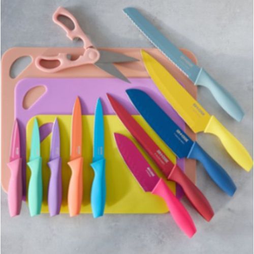 25 PCS Rainbow Chopping Board & Knife Set