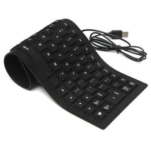 Flexible Computer / Laptop Usb Keyboard - Black