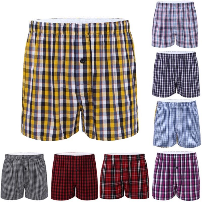 6 Pcs Men's Checked Boxers-100% Cotton. Available Sizes: M, L, XL, XXL