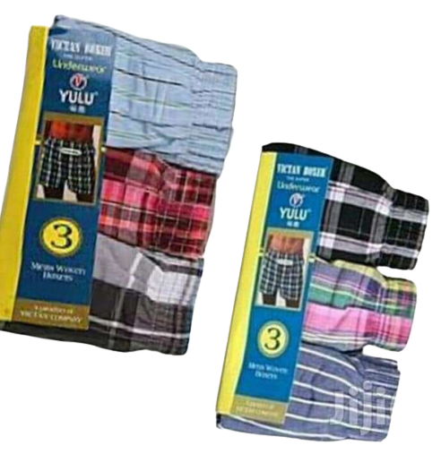 6 Pcs Men's Checked Boxers-100% Cotton. Available Sizes: M, L, XL, XXL
