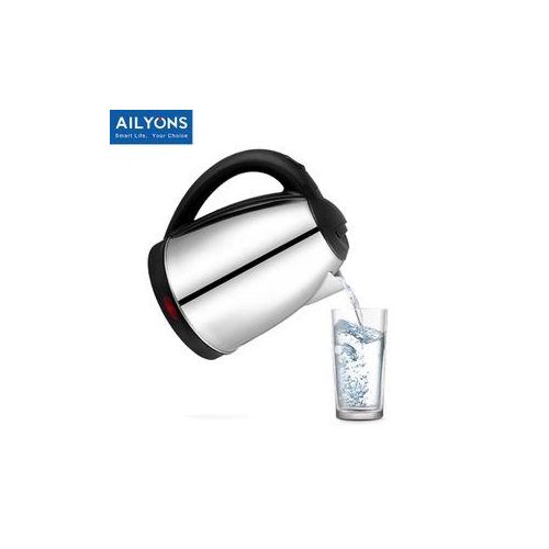 AILYONS 1.8L Cordless Stainless Steel Electric Kettle  Silver