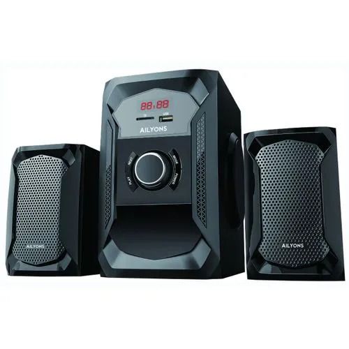 AILYONS ELP2402K 2.1CH Multi Media Speaker System Woofer-18000W PMPO.2.1Ch Multimedia Speaker System AC/DC, BT, FM, USB/SD, AUX, MP3, LED display Built-in powerful amplifier-function remote control