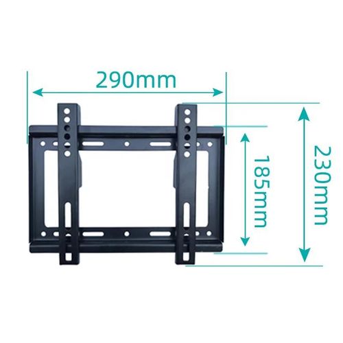 Super Strong 14"-42" TV Flat Panel Wall Bracket Holder Black.Fits TVs 14"-42" Load Capacity 25 KG For Indoor/Outdoor use All Hardware included. Mounts to Wood, Concrete or Metal. 75*75mm,100X100cm