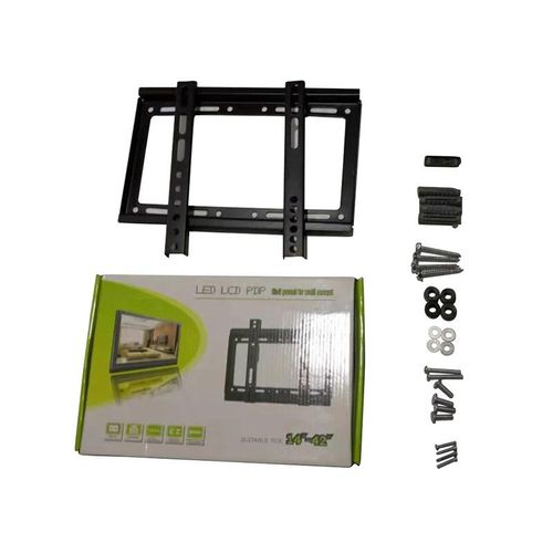 Super Strong 14"-42" TV Flat Panel Wall Bracket Holder Black.Fits TVs 14"-42" Load Capacity 25 KG For Indoor/Outdoor use All Hardware included. Mounts to Wood, Concrete or Metal. 75*75mm,100X100cm