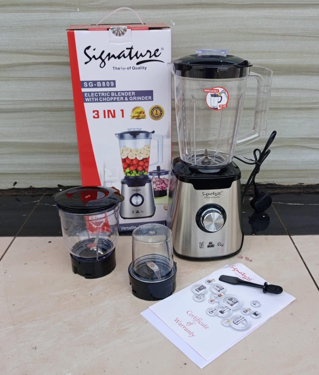 OFFER!! Signature 3 in 1 blender with chopper and grinder🔥stainless steel blades mincer for mincing meat multi purpose value for money modern look