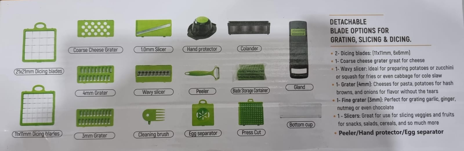 16 in 1 Multifunctional Vegetable Chopper, Carrot Chopper With Container, Onion Chopper, Food Chopper, Kitchen Vegetable Slicer Dicer Cutter, Veggie Chopper With 8 Blades,16pc veggie cutter slicer