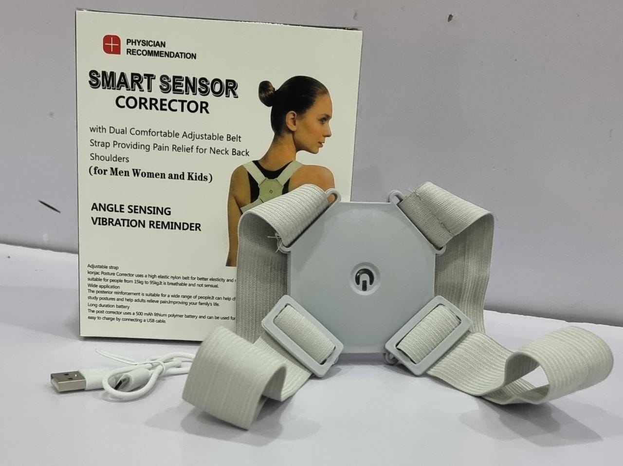 POSTURE CORRECTOR AND TRAINER..Smart Back Posture Corrector, Shoulder and Back Posture Band Posture Reminder with Smart Vibration Sensor Reminder for Kids Men and Women