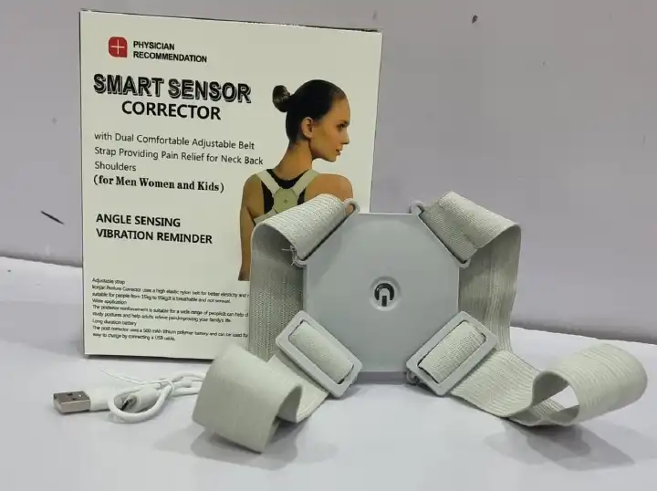 POSTURE CORRECTOR AND TRAINER..Smart Back Posture Corrector, Shoulder and Back Posture Band Posture Reminder with Smart Vibration Sensor Reminder for Kids Men and Women