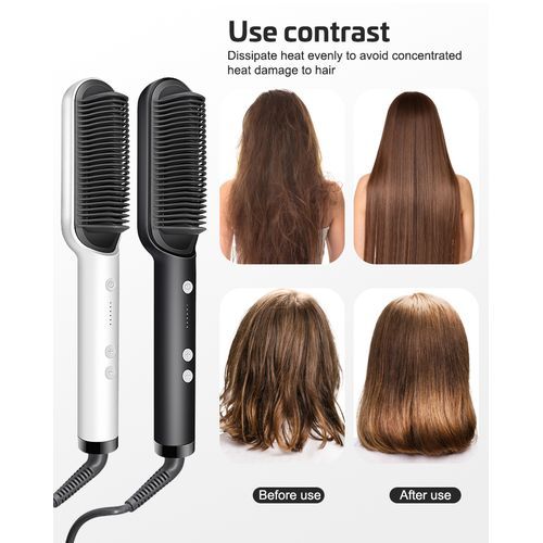 NEW DESIGN ELECTRIC HAIR STRAIGHTENER.2-in-1 Hot-Air Hair Styling Comb Straightener Hair Brush blow dry hair dryer Hot Brush Flat Iron.Children friendly hair straightner,