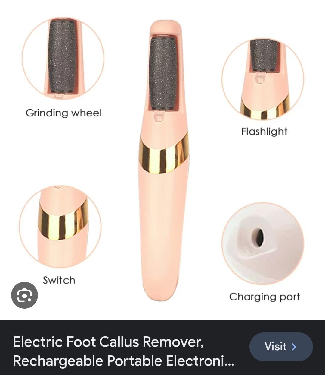 PEDI CALLUS REMOVER WITH EXTRA GRINDER TOOL..FINISHING TOUCH FLAWLESS PEDI ELECTRONIC TOOL FILE AND CALLUS REMOVER, PEDICURE
