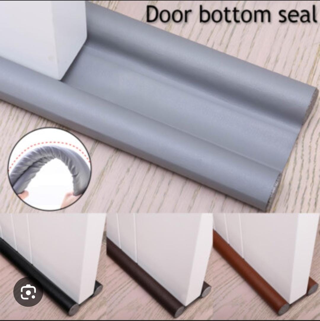 Under Door Draft Stopper for Bottom of Doors Black Door Blocker Noise ReducerLight Cold Air Guard Breeze Sound Proof Door Sweep Weather Stripping Door Seal Insulation Strip Gap Filler