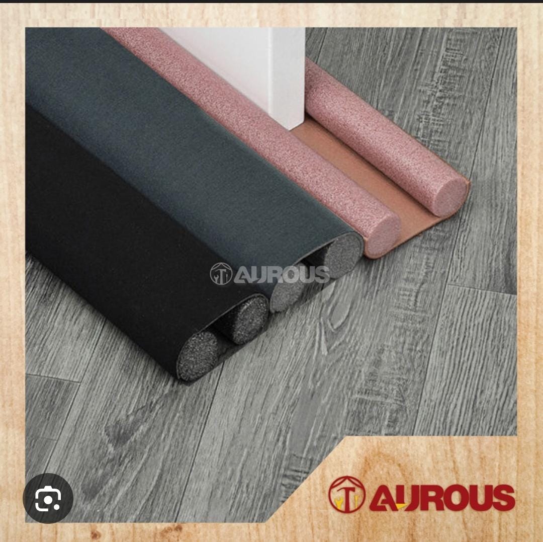 Under Door Draft Stopper for Bottom of Doors Black Door Blocker Noise ReducerLight Cold Air Guard Breeze Sound Proof Door Sweep Weather Stripping Door Seal Insulation Strip Gap Filler