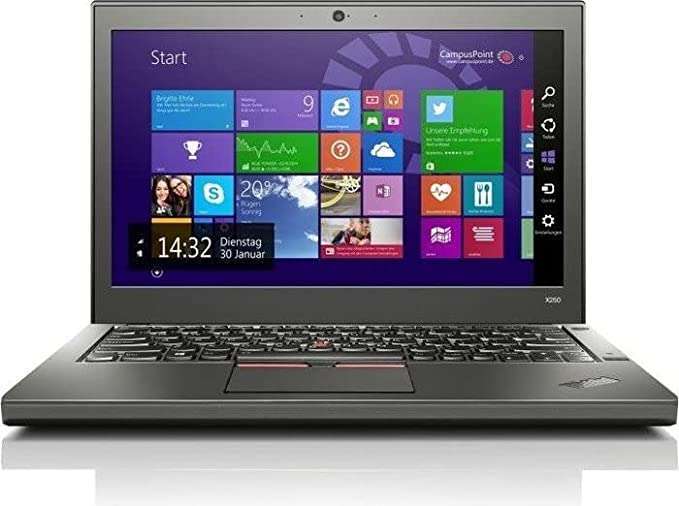 Refurbished Lenovo Thinkpad X250 Intel Core I5 5th Gen 8GB RAM 256GB SSD 12.5'' Black Refurbished Lenovo Laptops Refurbished Laptops