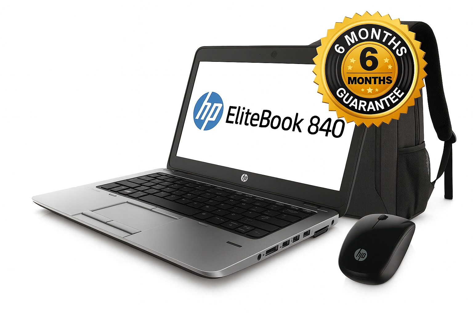 🔥 HP EliteBook 840 G3 | Intel Core i5 | 8GB RAM | 256 GB SSD | 6th Generation |14" Display | Ideal for Business & School -SILVER + Bonus  Mouse🖱