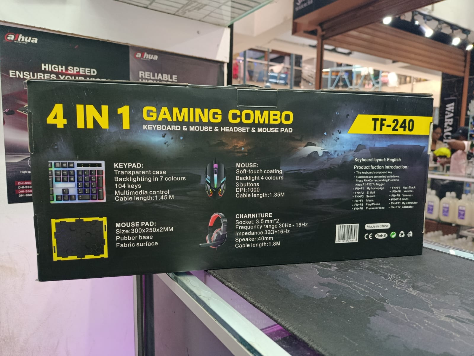 🔥 T-WOLF 4-IN-1 RGB GAMING COMBO 🔥 | Keyboard • Mouse • Headset • Mouse Pad – Complete Gaming Setup