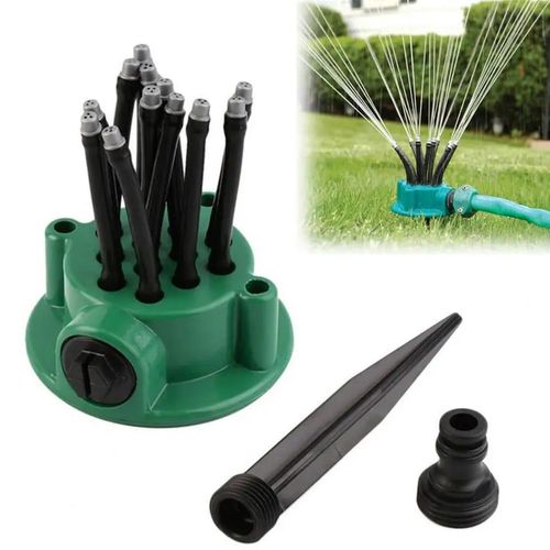 * NEW ARRIVAL *360 Degrees automatic Garden sprinkler.Fit hose directly onto sprinkler Plastic base with wheels 360 full coverage, long range impulse sprinkling system Diameter can reach 50 feet. Wate