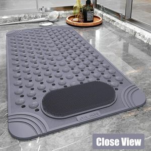 (BEST DEALS) Anti Slip/Non Slip/Antislip Bathroom Mat With Foot Scrubber/Massager...Easy of Cleaning and Use: This bath tub mat non slip is machine washable and washable bath tub mats is very convenie