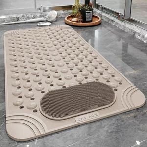 (BEST DEALS) Anti Slip/Non Slip/Antislip Bathroom Mat With Foot Scrubber/Massager...Easy of Cleaning and Use: This bath tub mat non slip is machine washable and washable bath tub mats is very convenie