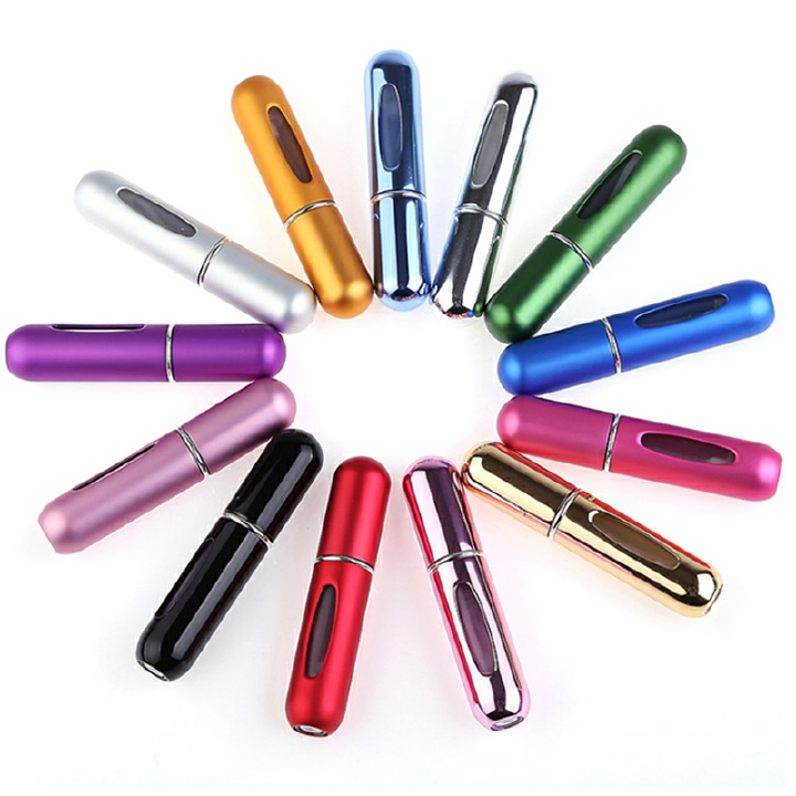 M&amp;J 1Pc Refillable Mini Perfume Spray Bottle Aluminum Spray Atomizer Portable Travel Perfume Bottle