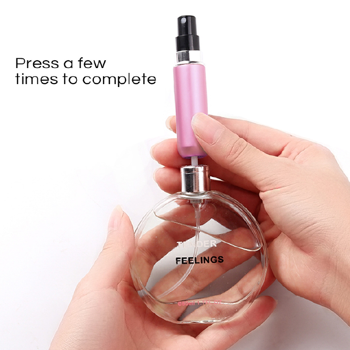 M&amp;J 1Pc Refillable Mini Perfume Spray Bottle Aluminum Spray Atomizer Portable Travel Perfume Bottle