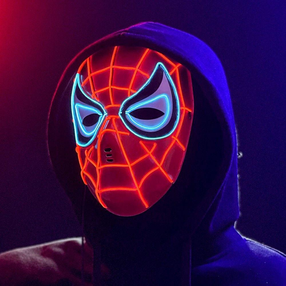 LED Mask Party performance props Luminescence The Avengers Lron Man Hulk Captain America Spider-man Batman
