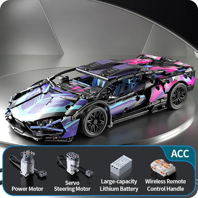 Technical Racing Sport Car 1280PCS Model Building Blocks City Mechanical Speed Vehicle Supercar Brick Puzzle Toys Kid Adult Gift