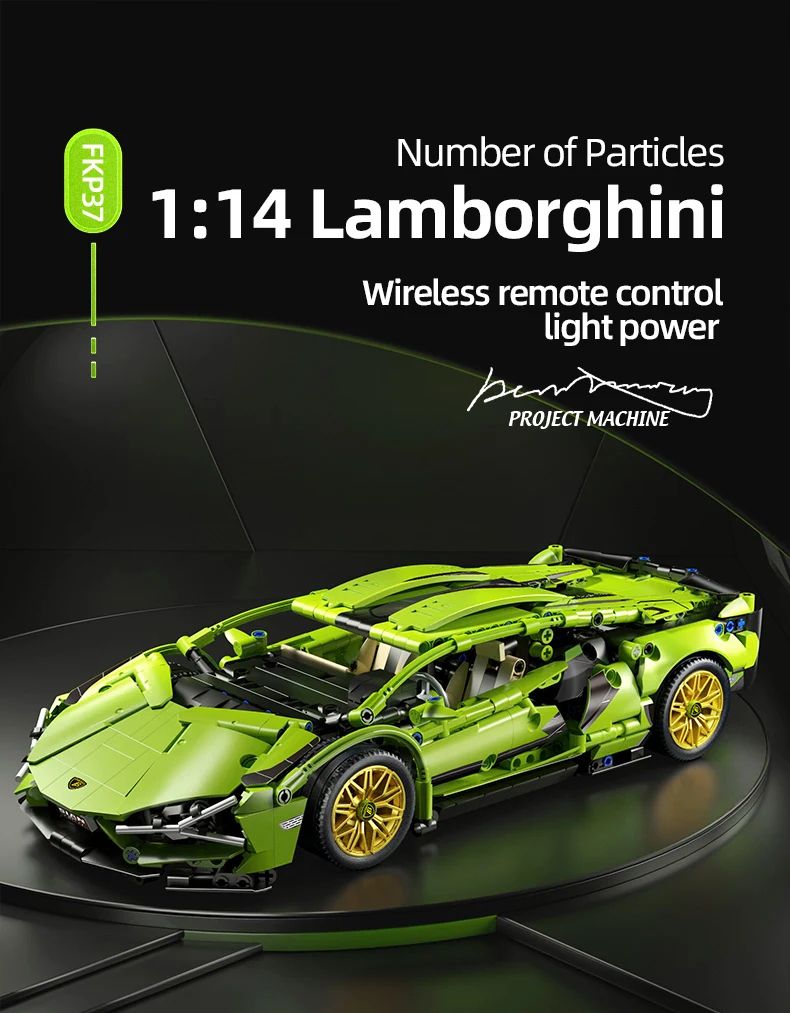 Technical Racing Sport Car 1280PCS Model Building Blocks City Mechanical Speed Vehicle Supercar Brick Puzzle Toys Kid Adult Gift