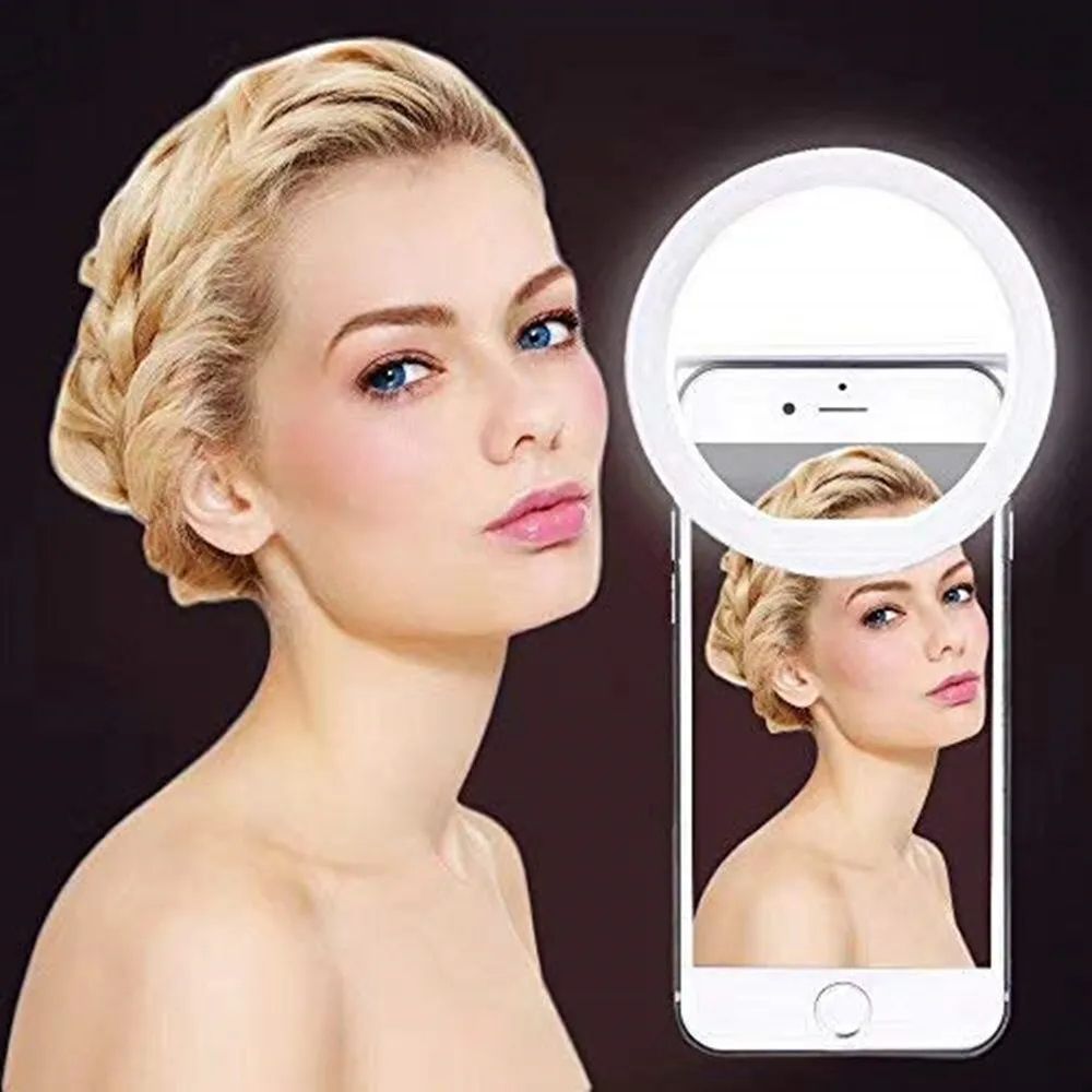 Battery Selfie Light Ring Light LED Photographic Lighting Photo Lamps Video Light Photography Ringlight Photo for Phone Iphone