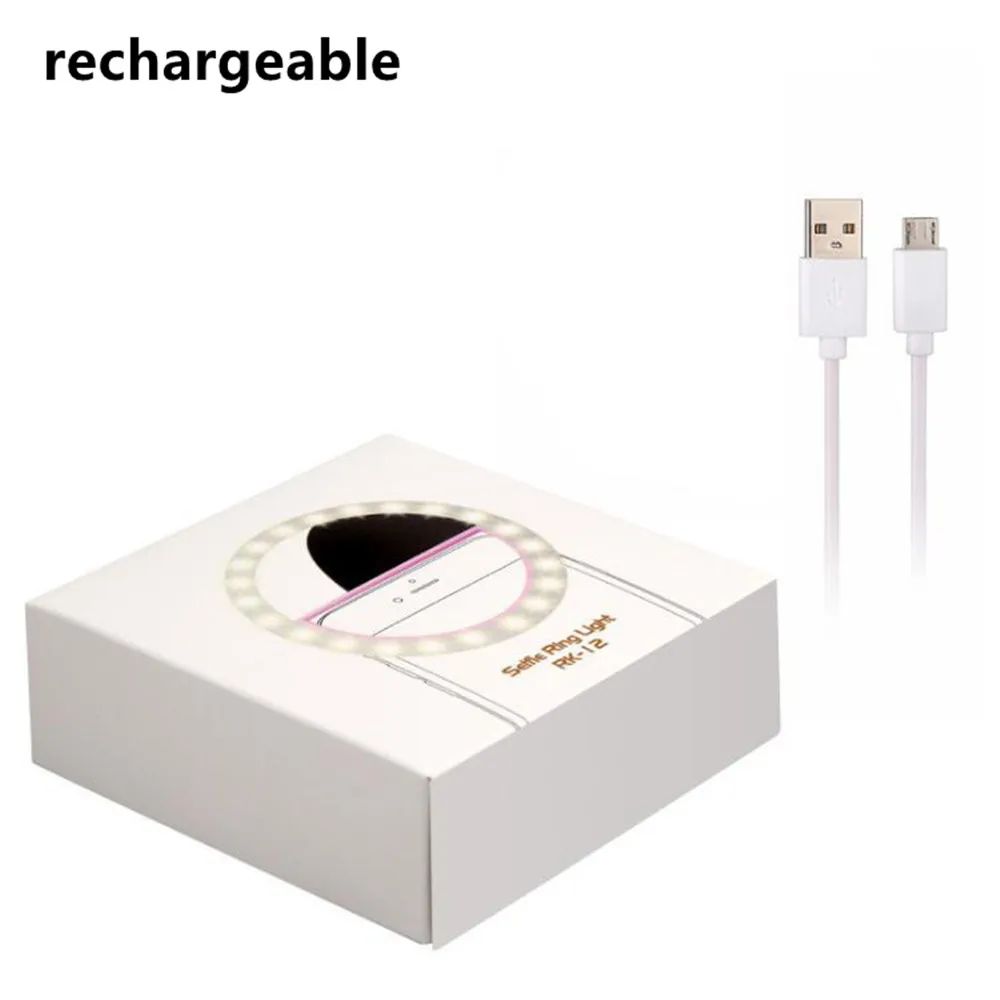 Battery Selfie Light Ring Light LED Photographic Lighting Photo Lamps Video Light Photography Ringlight Photo for Phone Iphone
